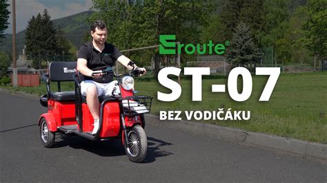 Elektrická trojkolka Eroute ST-07 Tech v pohybe.