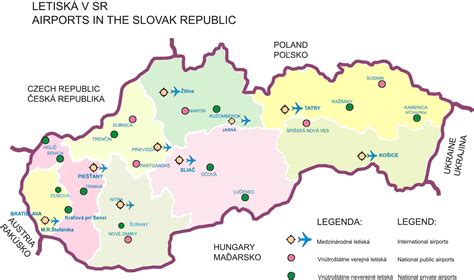 Mapa letísk s bezbariérovým prístupom v SR