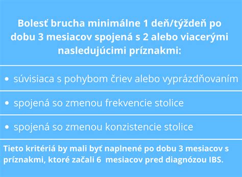 Rímske kritériá IV pre diagnostiku IBS