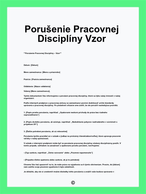 Sankcie za porušenie pracovnej disciplíny