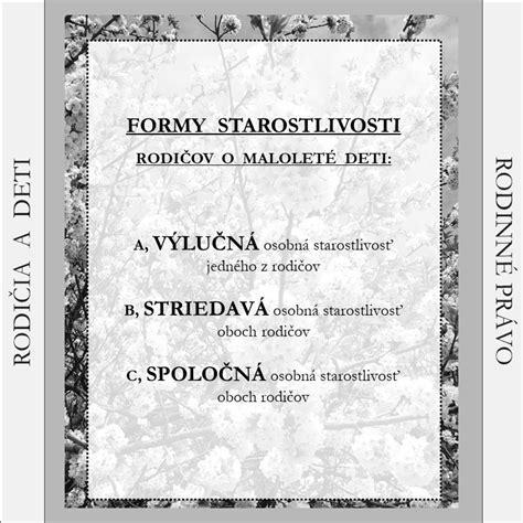 Rodinné diagramy znázorňujúce rôzne formy starostlivosti o dieťa