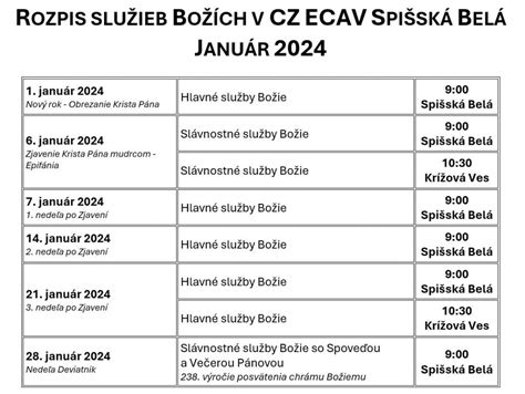 Rozpis služieb v sociálnom zariadení