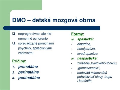 Príčiny mentálneho postihnutia (prenatálne, perinatálne, postnatálne)