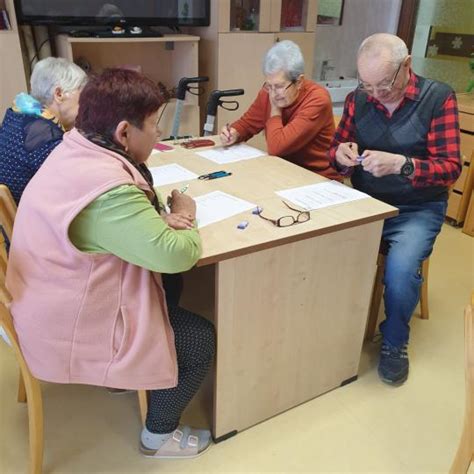 Skupinové aktivity seniorov v dennom stacionári
