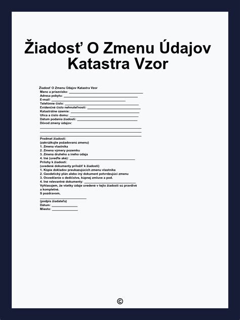 Schéma umiestnenia identifikačných údajov v žiadosti.