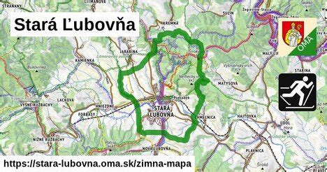 Mapa okresu Stará Ľubovňa s vyznačenými sociálnymi zariadeniami