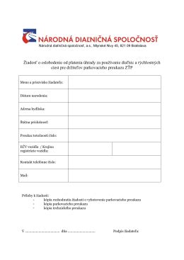 Kontrolný zoznam dokumentov pre žiadosť o oslobodenie od platenia poistného
