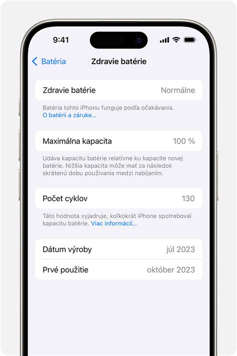 Schéma kontroly stavu batérie v iPhone