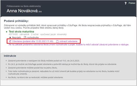 Infografika znázorňujúca kroky pri podávaní odvolania na strednú školu