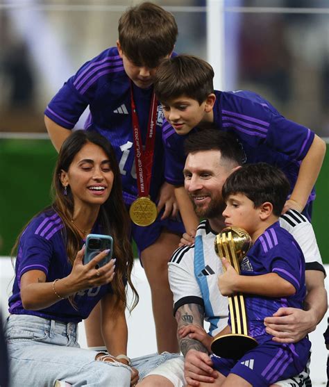 Lionel Messi s rodinou