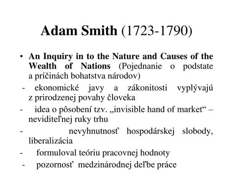 Adam Smith a teória neviditeľnej ruky trhu