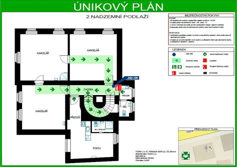 Schéma havarijného stavu budovy