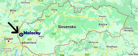 Mapa pracoviska ÚPSVaR Malacky
