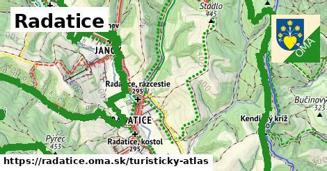 Mapa obce Radatice