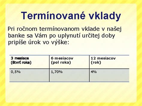 Rozhodovanie o termínovanom vklade: Zváženie potreby predčasného výberu
