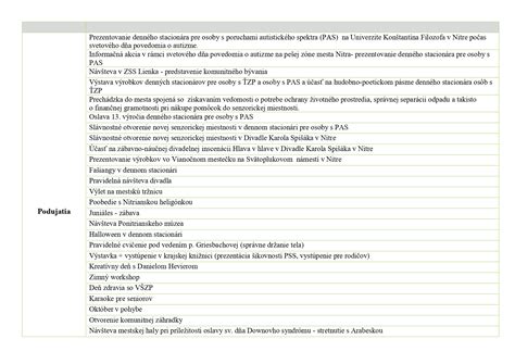 Grafické znázornenie spektra služieb denného stacionára