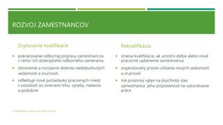 Schéma: Proces rekvalifikácie a jej vplyv na zamestnanca