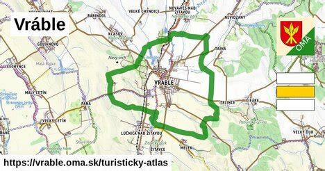 Mapa Vráble s vyznačenými sociálnymi zariadeniami