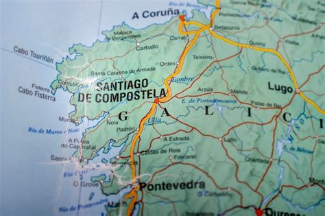 Mapa pútnických ciest do Santiago de Compostela