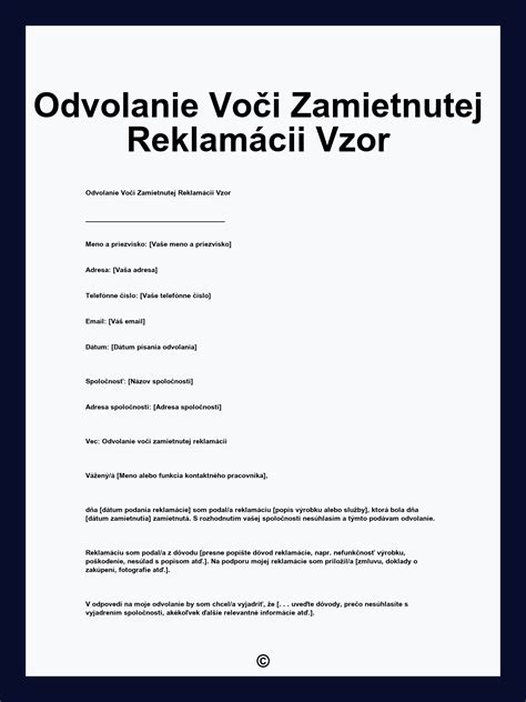 Ilustrácia zamietnutej žiadosti a možností odvolania