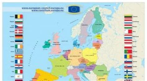 Mapa EÚ s vyznačenými krajinami a voľným pohybom osôb