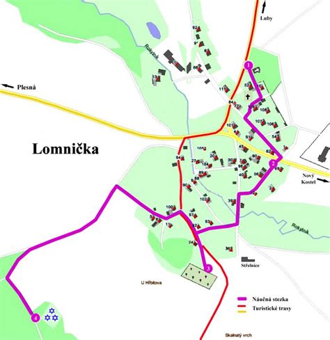 Mapa obce Lomnička