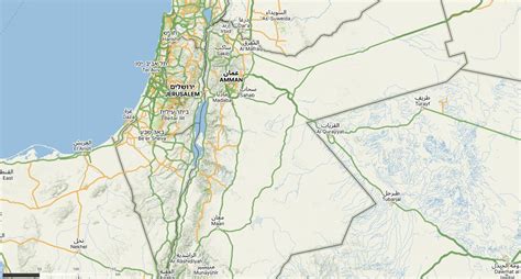 Mapa Jordánska s vyznačenými turistickými atrakciami
