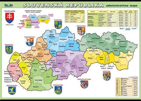Mapa Slovenska so zvýraznením regiónu Ružomberka