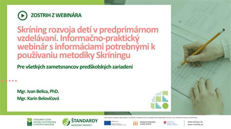 Informácie o povinnom predprimárnom vzdelávaní a vekových kritériách