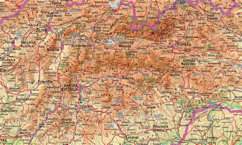 Mapa Slovenska s rozdrobenými pozemkami