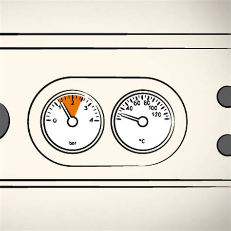 Manometer vykurovacieho systému s ideálnou zónou tlaku