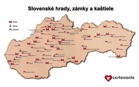 Mapa historických kláštorov na Slovensku