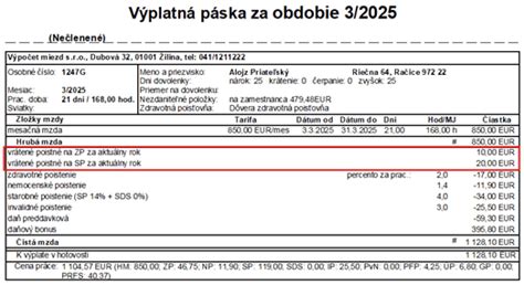 Nárokovateľné a nenárokovateľné zložky mzdy