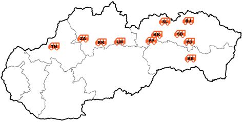 Mapa trás prepravy opatrovateliek z SK do DE