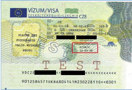 Schengenské vízum - vzor