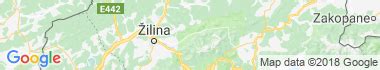 Mapa obce Belá pri Žiline s okolitými obcami a dostupnými službami
