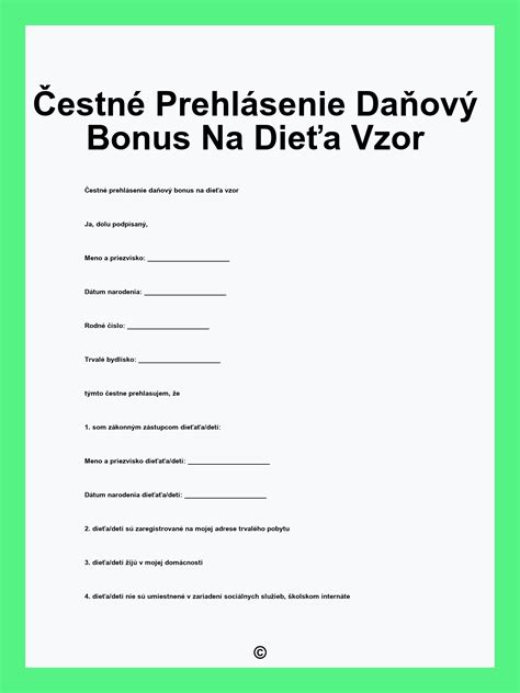 Ilustrácia podmienok nároku na daňový bonus na dieťa