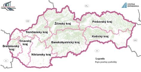 Mapa Slovenska s priemernými mzdami v jednotlivých krajoch