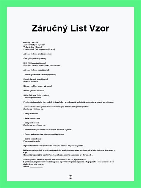 Infografika: Záručný list a jeho náležitosti