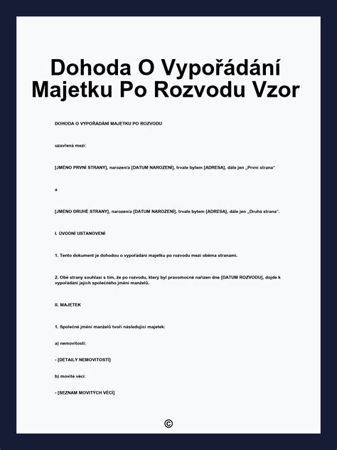 Majetkové vysporiadanie po rozvode
