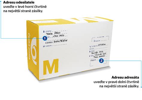 Balík s vráteným tovarom a štítkom prepravnej spoločnosti