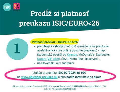 Študentské preukazy ISIC a ich platnosť