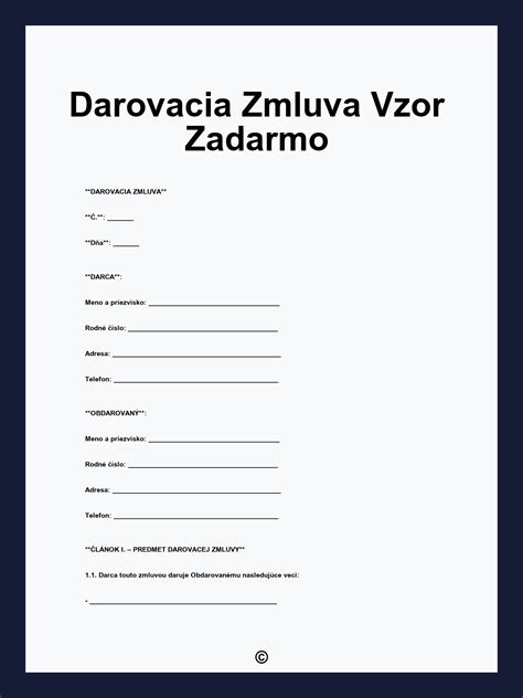 Darovacia zmluva a majetok