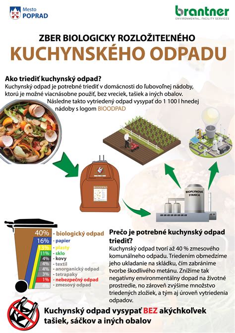 Ilustrácia rôznych typov biologicky rozložiteľného odpadu, ktorý patrí do bio nádoby