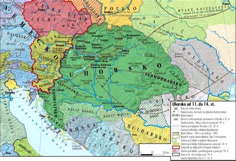 Mapa Uhorska a priľahlých oblastí počas habsburskej a osmanskej nadvlády