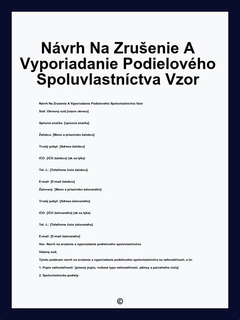Ilustrácia podielového spoluvlastníctva nehnuteľnosti