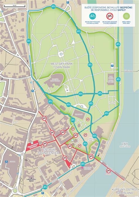 Mapa kúpeľného mesta Piešťany