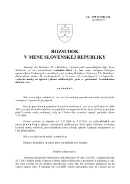Rozsudok pre zmeškanie žalobcu diagram