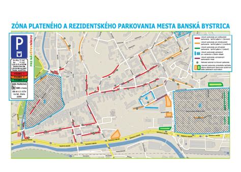 Mapa: Zóny plateného parkovania v Košiciach