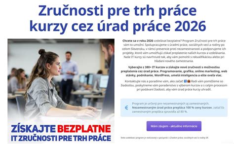 Príklady žiadaných rekvalifikačných kurzov